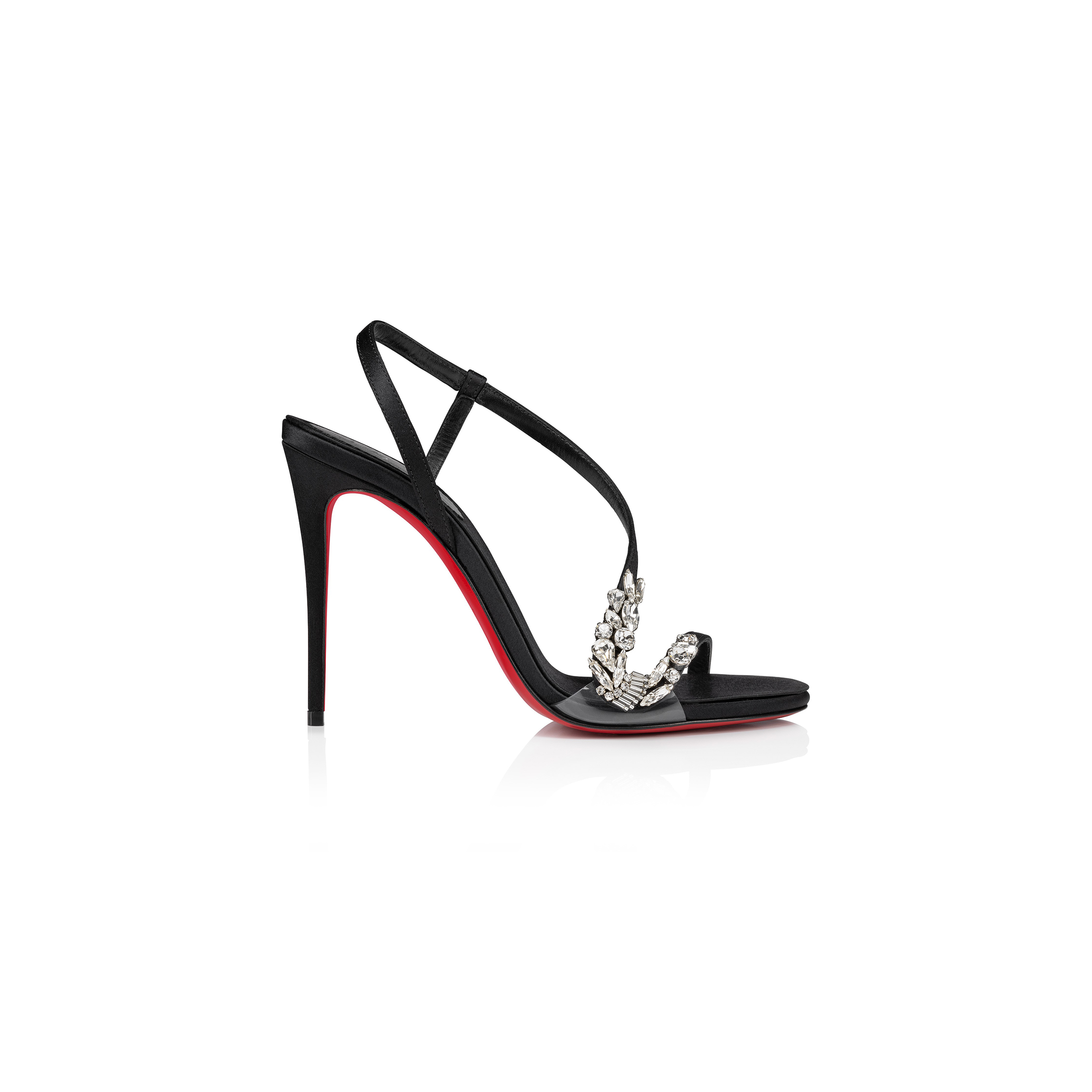 CHRISTIAN LOUBOUTIN ROSALIE RED CARPET 100 MM PUMPS-CREPE SATIN-BLACK-WOMEN 1250538B439